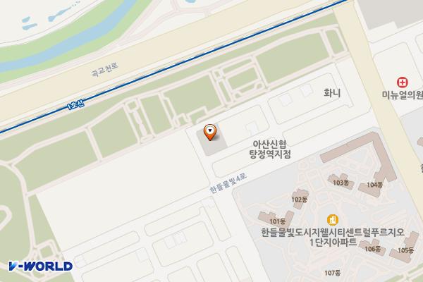 탕정지구 제3공영주차장 위치 지도 — 충청남도 아산시 탕정면 매곡리 1240