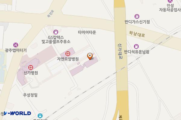 의료법인 효은의료재단 (신관2동) 위치 지도 — 전남광주통합특별시 광산구 하남대로 346