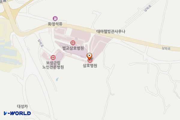 의료법인 삼호의료재단 삼호병원 위치 지도 — 전남광주통합특별시 보성군 벌교읍 남하로 12