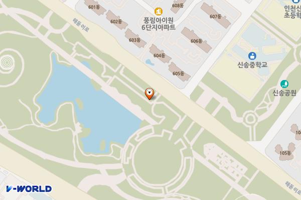 인천광역시경제자유구역청(해돋이공원) 위치 지도 — 인천광역시 연수구 해돋이로 51