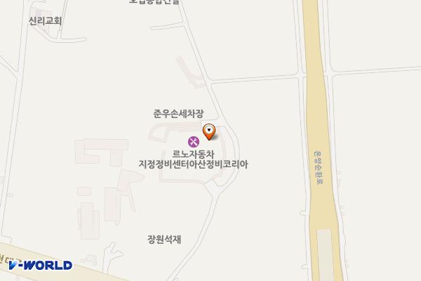 르노코리아자동차아산정비사업소 위치 지도 — 충청남도 아산시 신리길 21