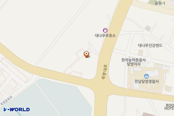 담양군전남광주한우협동조합 위치 지도 — 전남광주통합특별시 담양군 담양읍 죽향대로 1169