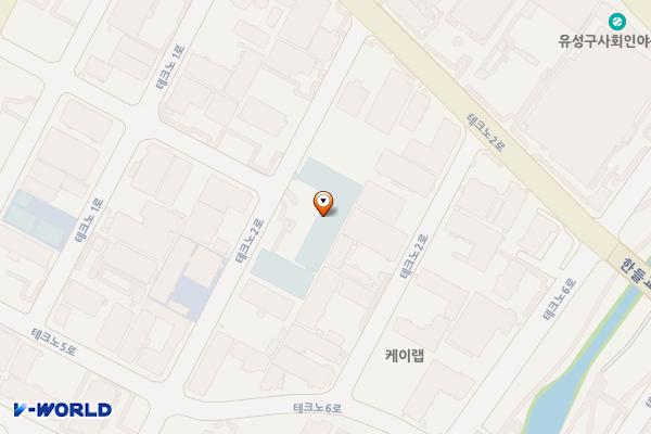 재단법인 대전 테크노파크 위치 지도 — 대전광역시 유성구 테크노1로 75