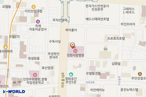 인천사랑병원 위치 지도 — 인천광역시 미추홀구 미추홀대로 726