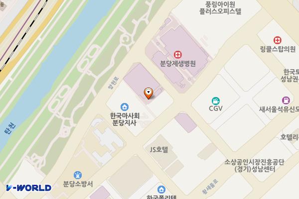 대진의료재단분당제생병원별관 위치 지도 — 경기도 성남시 분당구 황새울로341번길 23