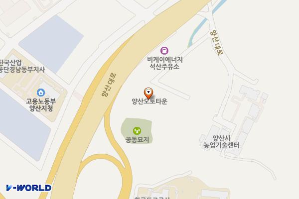 양산오토타운 위치 지도 — 경상남도 양산시 동면 양산대로 600
