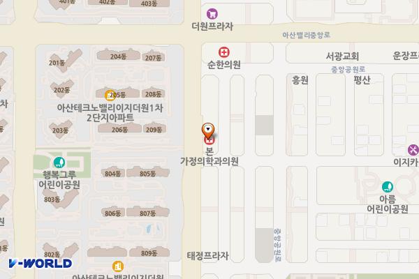 아산정석프라자 위치 지도 — 충청남도 아산시 둔포면 아산밸리중앙로 80-13
