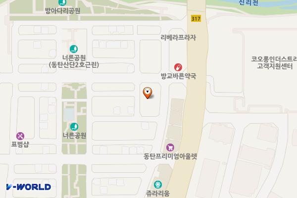 경기도동탄프리미엄아울렛주차동 위치 지도 — 경기도 화성시 동탄기흥로257번가길 16