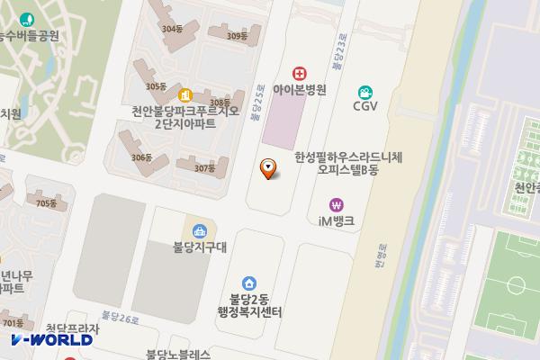 천안골든프라자2 위치 지도 — 충청남도 천안시 서북구 불당25로 192