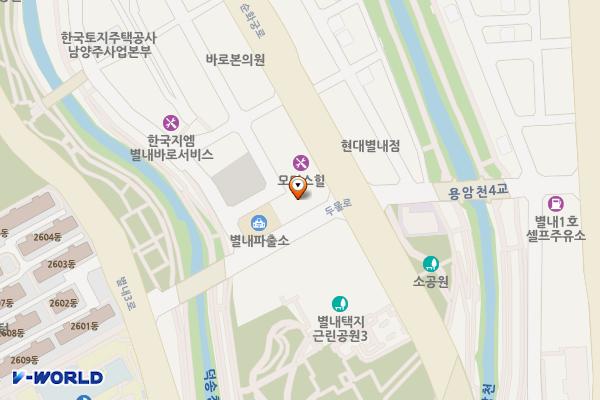 황산빌딩 위치 지도 — 경기도 남양주시 두물로 19