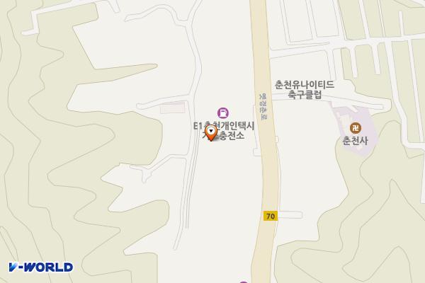한국지엠춘천서비스 위치 지도 — 강원특별자치도 춘천시 옛경춘로 739