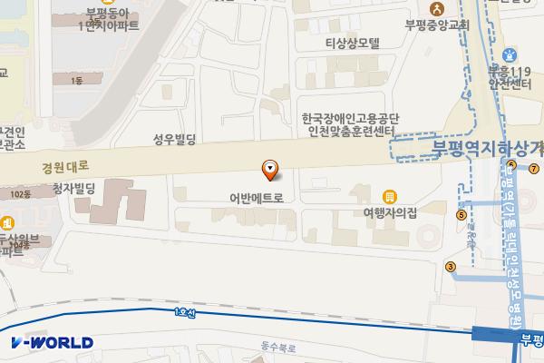 인천시 스테이션타워 위치 지도 — 인천광역시 부평구 경원대로 1366