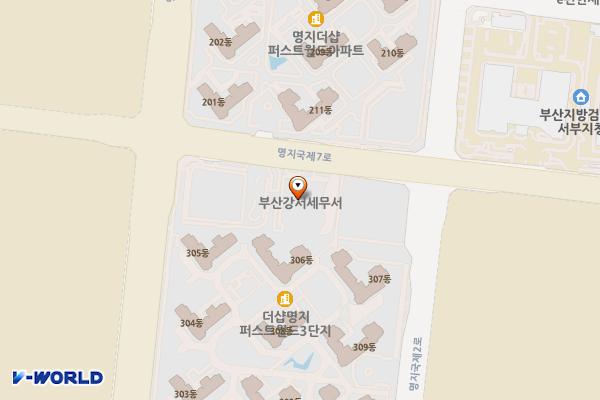 퍼스트월드브라이튼 위치 지도 — 부산광역시 강서구 명지국제7로 44