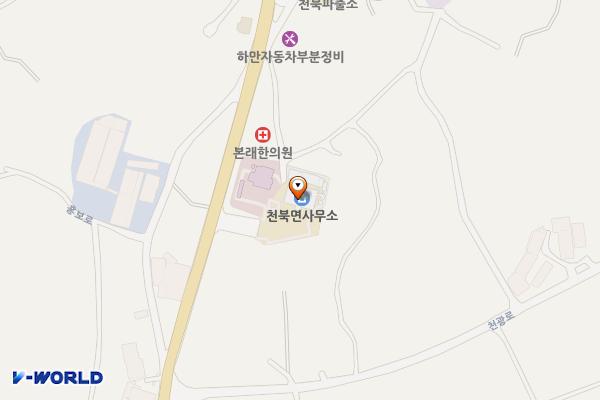 천북면사무소 위치 지도 — 충청남도 보령시 천북면 홍보로 462