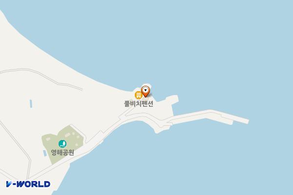 전남 무안군 풀비치펜션 위치 지도 — 전남광주통합특별시 무안군 운남면 영해촌길 99