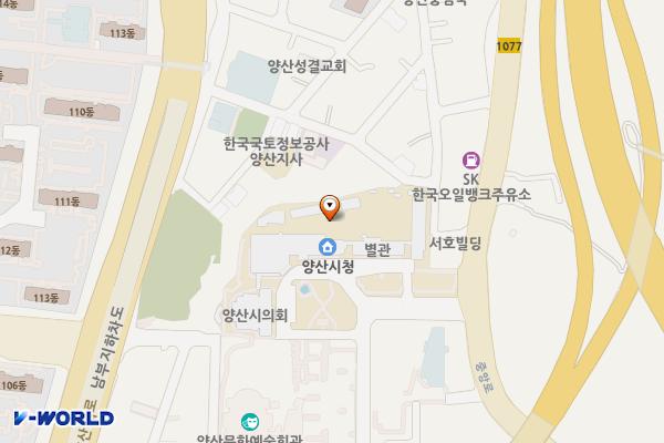 경남 양산시 양산시청 위치 지도 — 경상남도 양산시 중앙로 39
