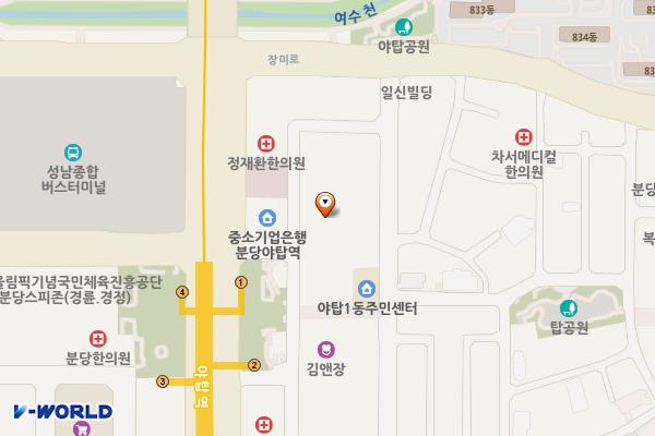 탑빌딩 위치 지도 — 경기도 성남시 분당구 성남대로926번길 10