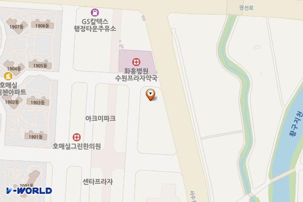 호매실가든주차타워 위치 지도 — 경기도 수원시 권선구 호매실로90번길 86