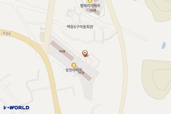 청전공영주차장(백동리100-3) 위치 지도 — 전남광주통합특별시 담양군 담양읍 백동리 100-3