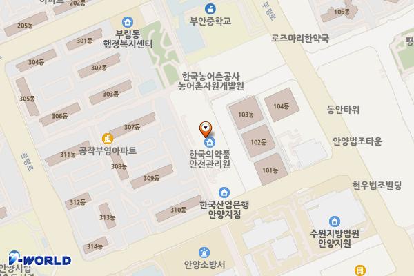 안양농협하나로마트 위치 지도 — 경기도 안양시 동안구 부림로169번길 30