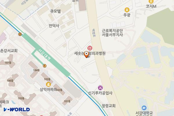 서강대학교 위치 지도 — 서울특별시 마포구 백범로 28