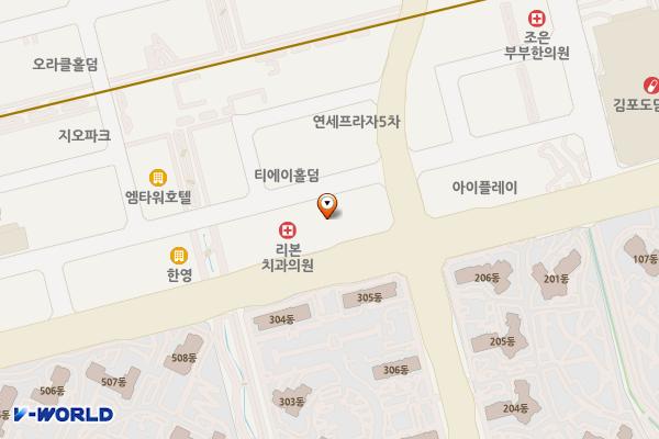 지오타워 위치 지도 — 경기 김포시 김포한강8로 396