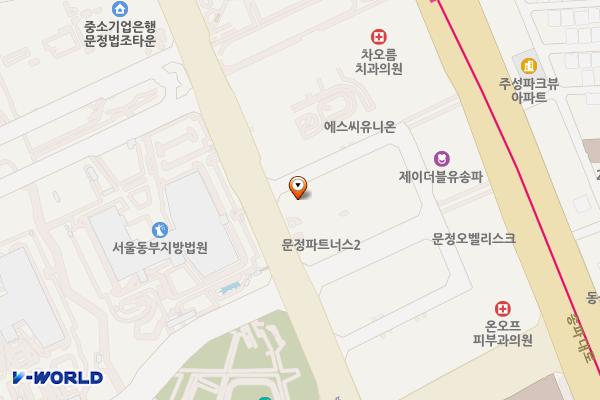 문정파트너스1 위치 지도 — 서울특별시 송파구 법원로 92