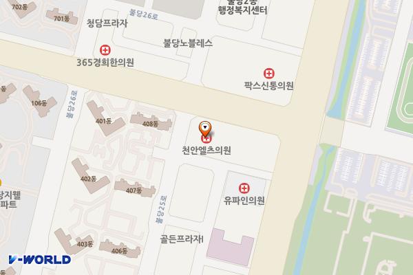천안마블러스에스타워 위치 지도 — 충청남도 천안시 서북구 불당22대로 86