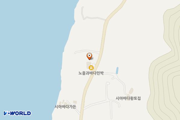 노을과바다 위치 지도 — 전남광주통합특별시 해남군 화원면 매봉길 243