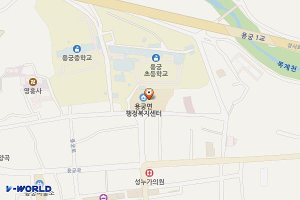 용궁면행정복지센터 위치 지도 — 경상북도 예천군 용궁면 읍부1길 45