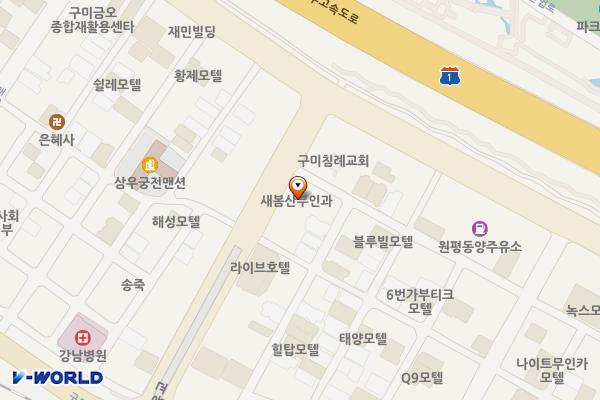 새봄산부인과 위치 지도 — 경상북도 구미시 송원서로 94