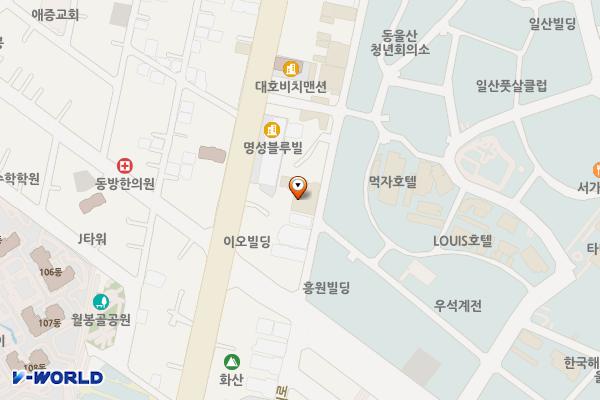 울산 동구 오션뷰호텔 위치 지도 — 울산광역시 동구 해수욕장1길 50