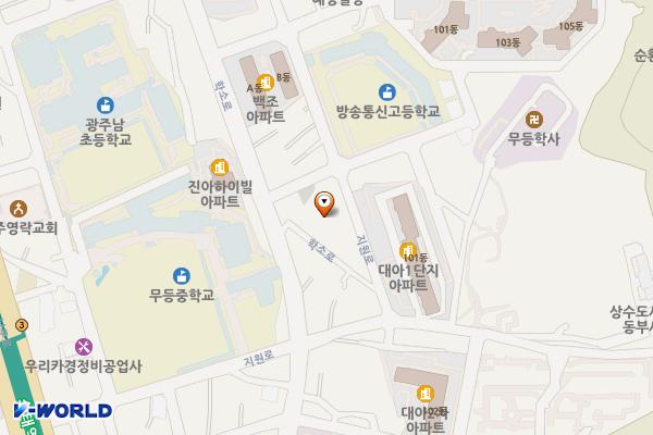 지원1동행정복지센터 위치 지도 — 전남광주통합특별시 동구 지원로 31-9