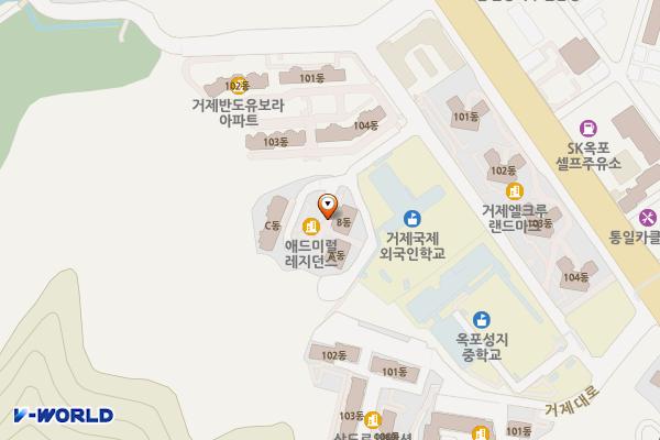 BMW차징스테이션 애드미럴레지던스 위치 지도 — 경상남도 거제시 서간도길 9-10