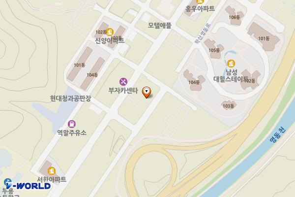 부용리 제1공영주차장 위치 지도 — 충청북도 영동군 영동읍 부용리 85-8