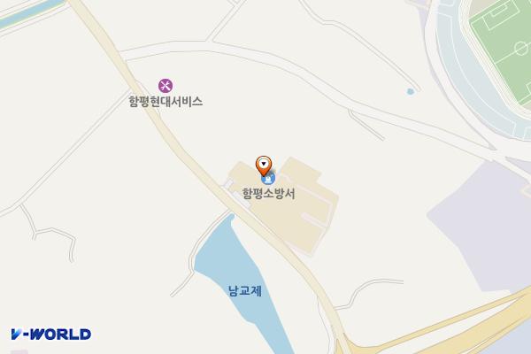 함평소방서 위치 지도 — 전남광주통합특별시 함평군 대동면 학동로 386