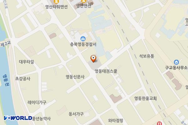 영산동 공영주차타워 위치 지도 — 충청북도 영동군 영동읍 계산리 484-46
