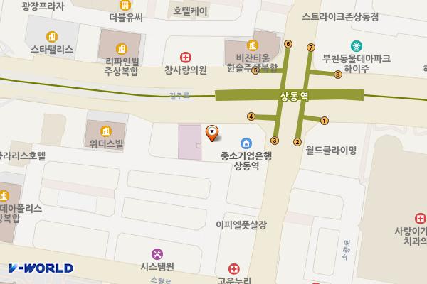 해피플러스 위치 지도 — 경기도 부천시 원미구 길주로 86