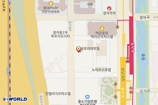 지파크프라자 위치 지도 — 경기도 성남시 분당구 정자일로 192