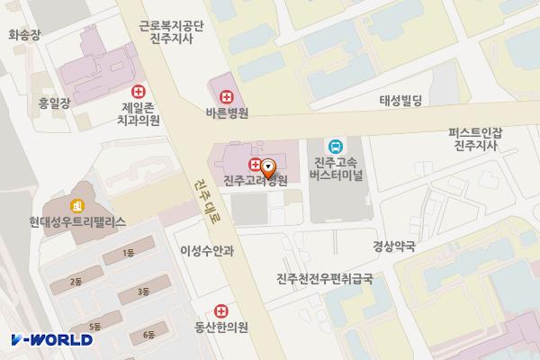칠암진주고려병원 위치 지도 — 경상남도 진주시 진주대로 868