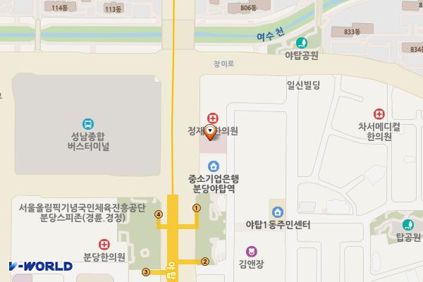 분당척병원 위치 지도 — 경기도 성남시 분당구 성남대로 932
