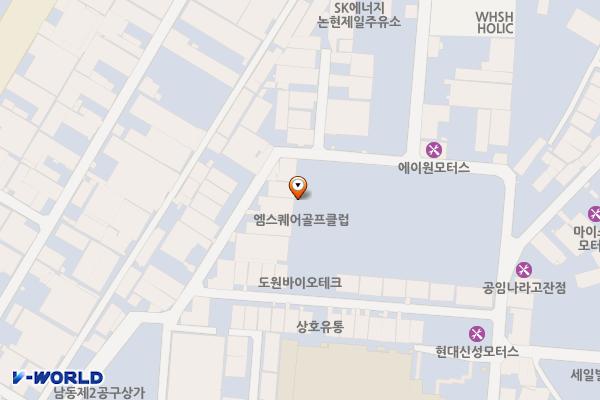 엠스퀘어골프클럽 위치 지도 — 인천광역시 남동구 논현고잔로135번길 30-13