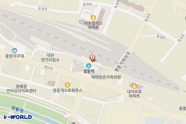 영동역유휴부지주차장 위치 지도 — 충청북도 영동군 영동읍 계산리 205-1