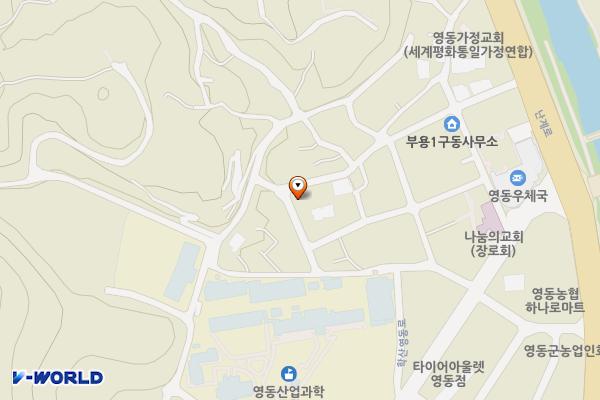 부용1리중소규모주차장 위치 지도 — 충청북도 영동군 영동읍 부용리 334-16