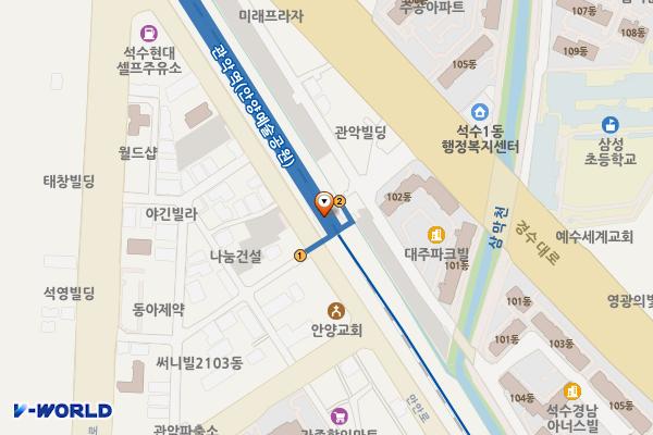 관악4환승주차장 위치 지도 — 경기도 안양시 만안구 경수대로1273번길 46