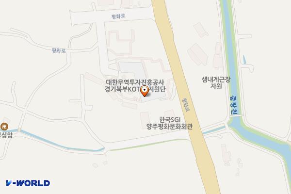 섬유종합지원센터 위치 지도 — 경기도 양주시 평화로 1215