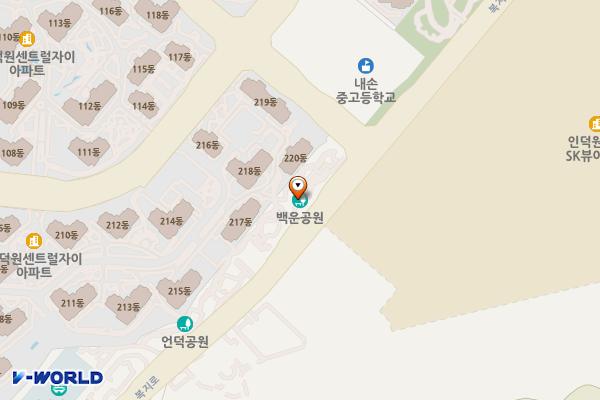내손 제1공영주차장 위치 지도 — 경기도 의왕시 내손순환로 지하58