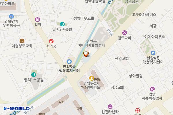 삼덕 노외주차장 위치 지도 — 경기도 안양시 만안구 병목안로 58