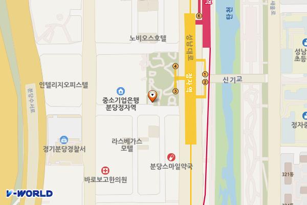 정자역환승주차장 위치 지도 — 경기도 성남시 분당구 성남대로331번길 6