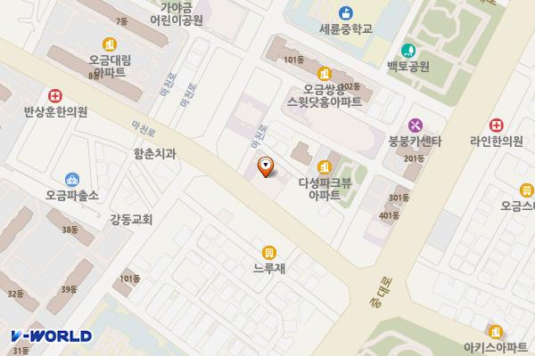 대한예수교장로회참사랑교회 위치 지도 — 서울특별시 송파구 마천로 89